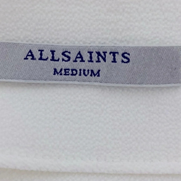 All Saints Cream Cold Shoulder Khan Blouse Top Size M - Picture 7 of 8